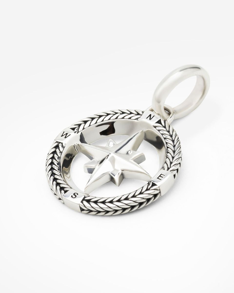 BUDDHA TO BUDDHA BARBARA MINI KOMPAS HANGER ZILVER