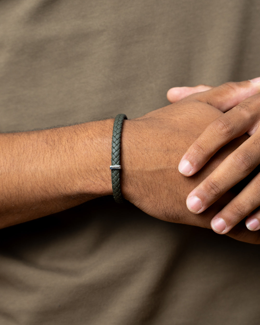 GEMENI UNA ARMBAND NAPPA LEDER LICHT GROEN
