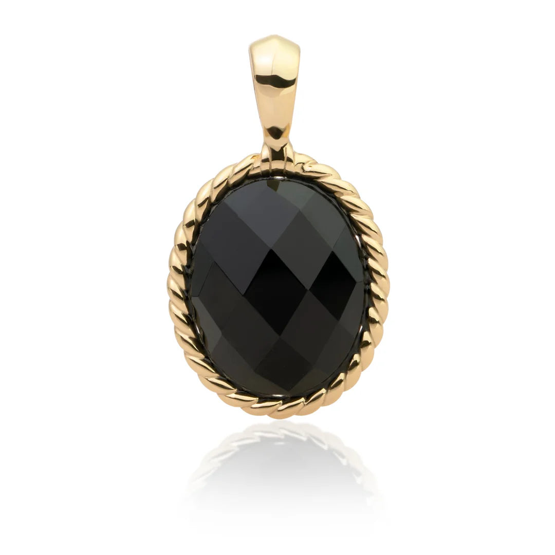 SPARKLING Pendant Gold Onyx Twist