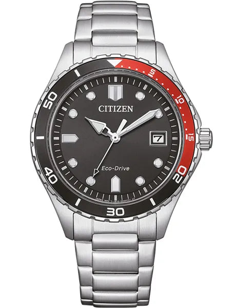 CITIZEN Eco-Drive Horloge voor Heren – Zwarten Wijzerplaat AW1820-81E