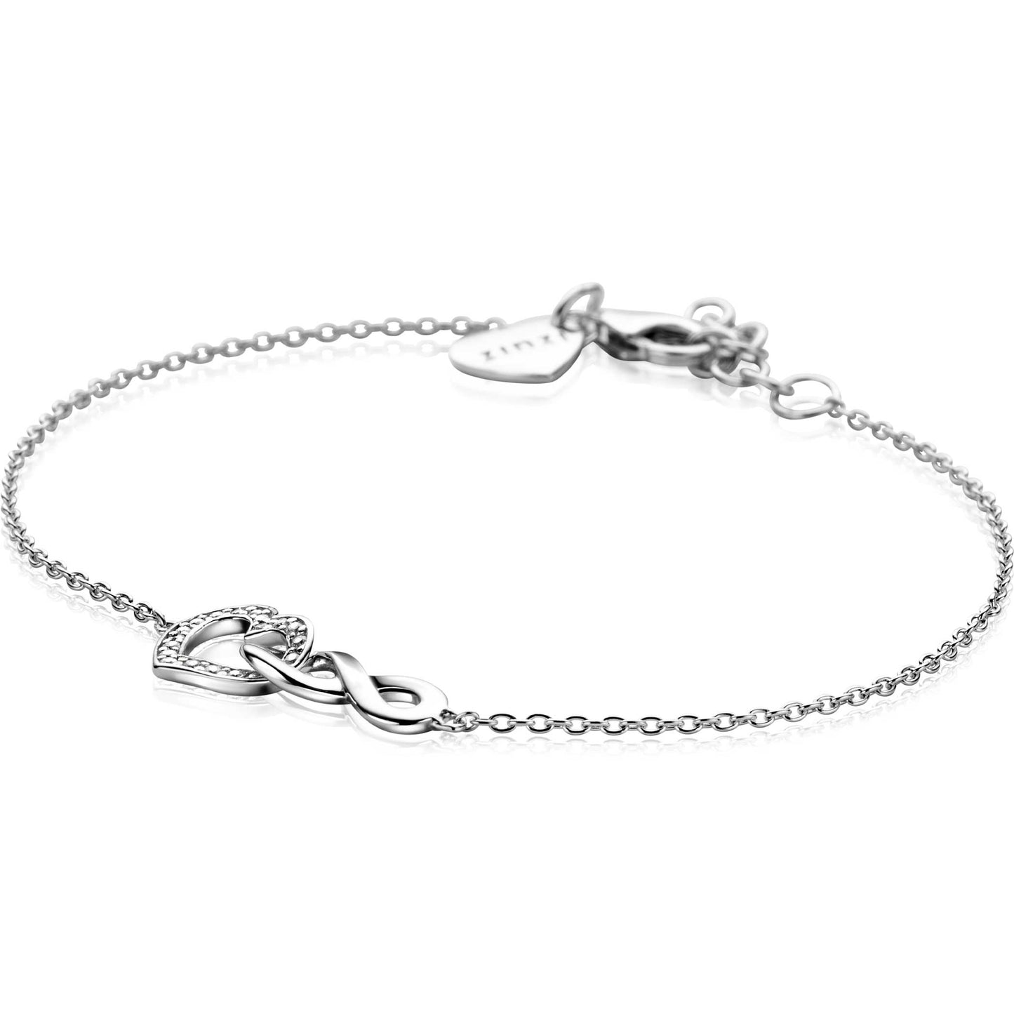 ZINZI ARMBAND VERBONDEN INFNITY HART MET ZICRONIA ZIA2596