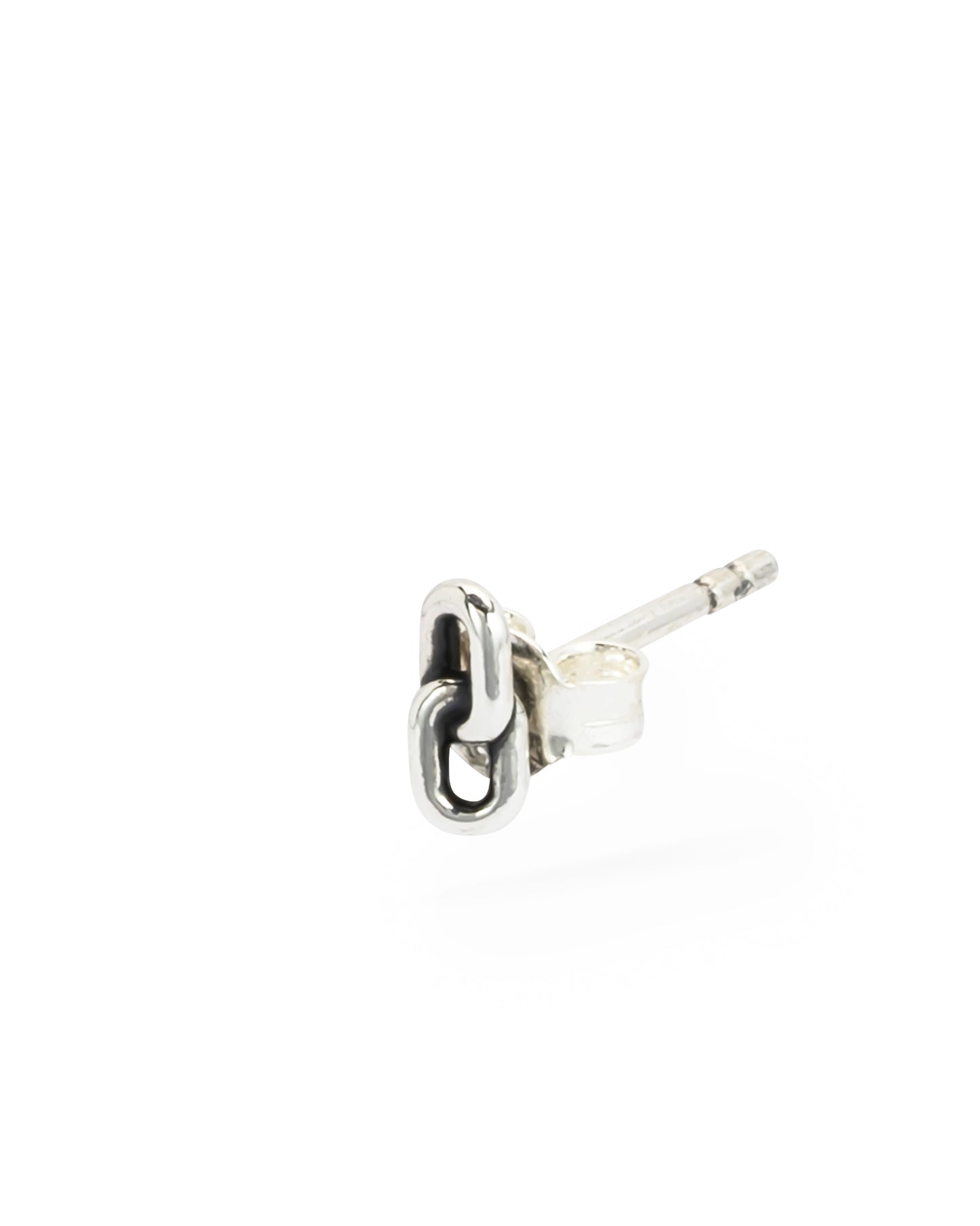 BUDDHA TO BUDDHA STACKING STUD DOUBLE LINK ZILVER SINGLE PIECE