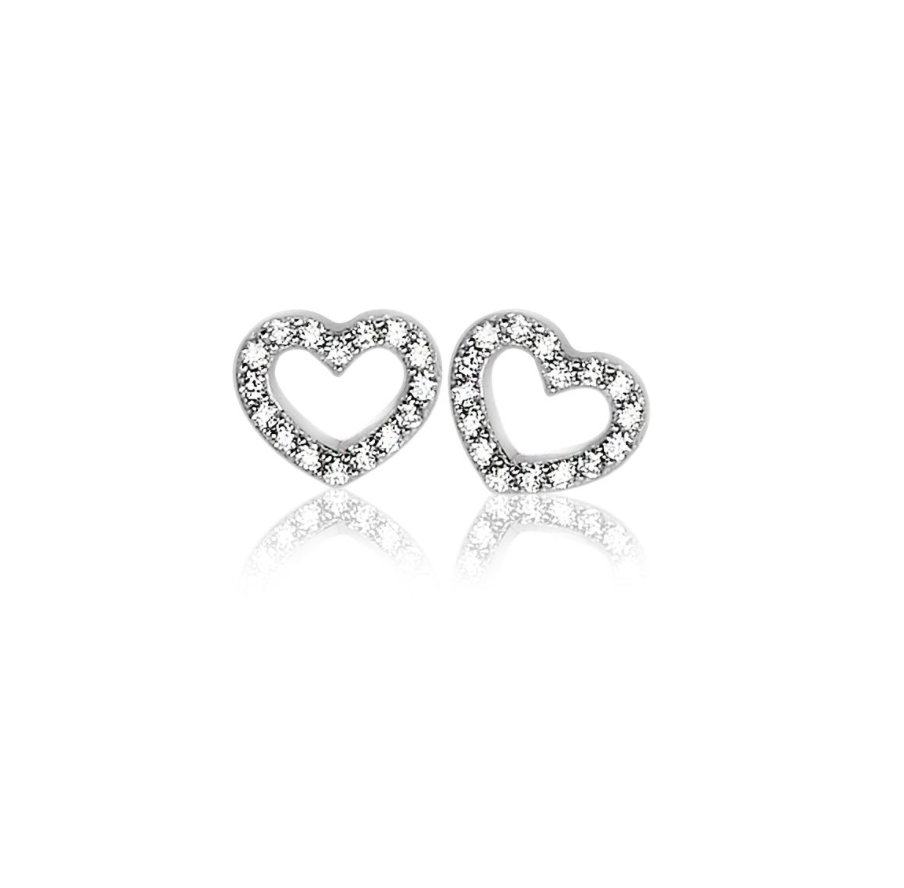ZINZI OORSTEKERS OPRN HART ZIRCONIA ZIO1098