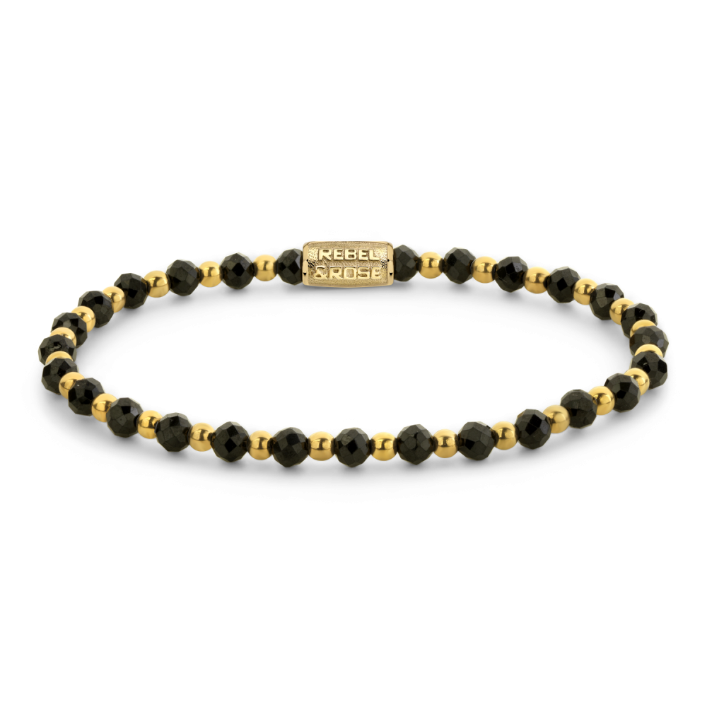 Rebel & Rose Mix Black Glam Rocks gold-coloured - 4mm