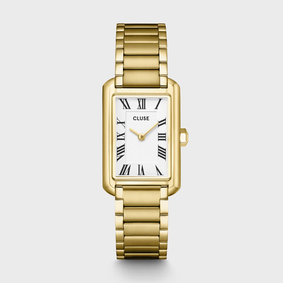 Cluse Belisenna Watch Steel, White, Gold Colour