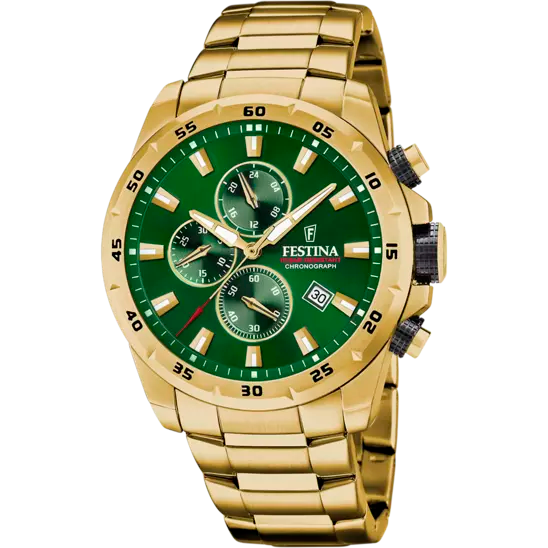 FESTINA HEREN GROEN GOUDKLEURIG HORLOGE F20541/3