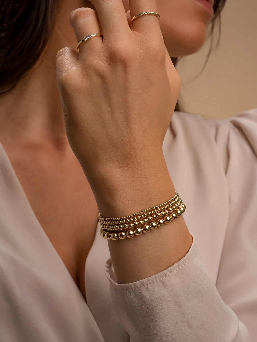 SPARKLING Bracelet Gold Plated Saturn Small 3MM