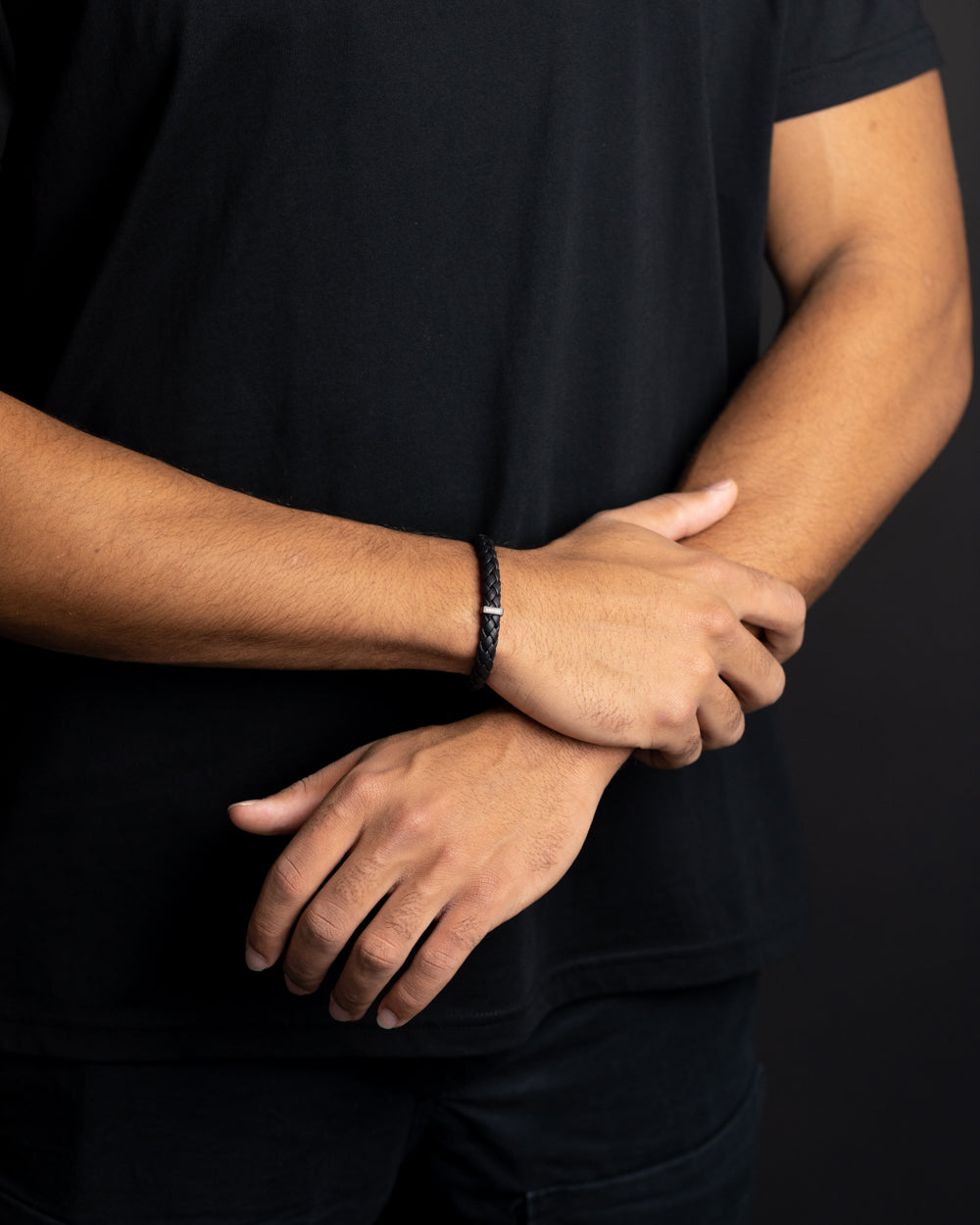 GEMENI UNA ARMBAND NAPPA LEDER ZWART