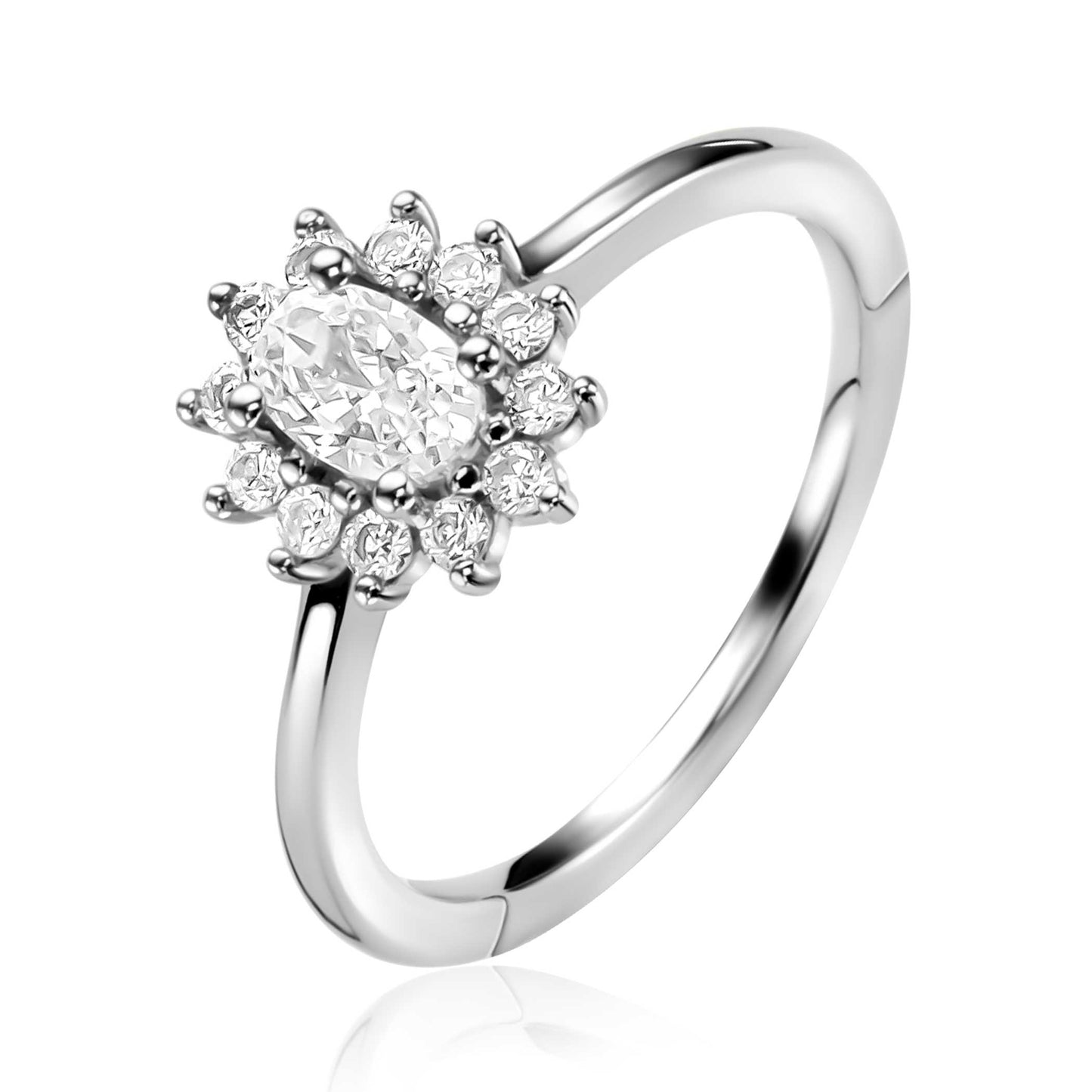 ZINZI ZILVEREN VERLOVINGSRING MET OVALE ZIRCONIA 11MM ZIR2699