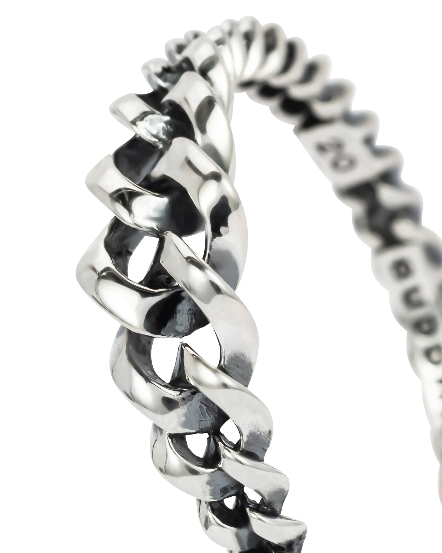 BUDDHA TO BUDDHA CHAIN RING GRADIENT ZILVER