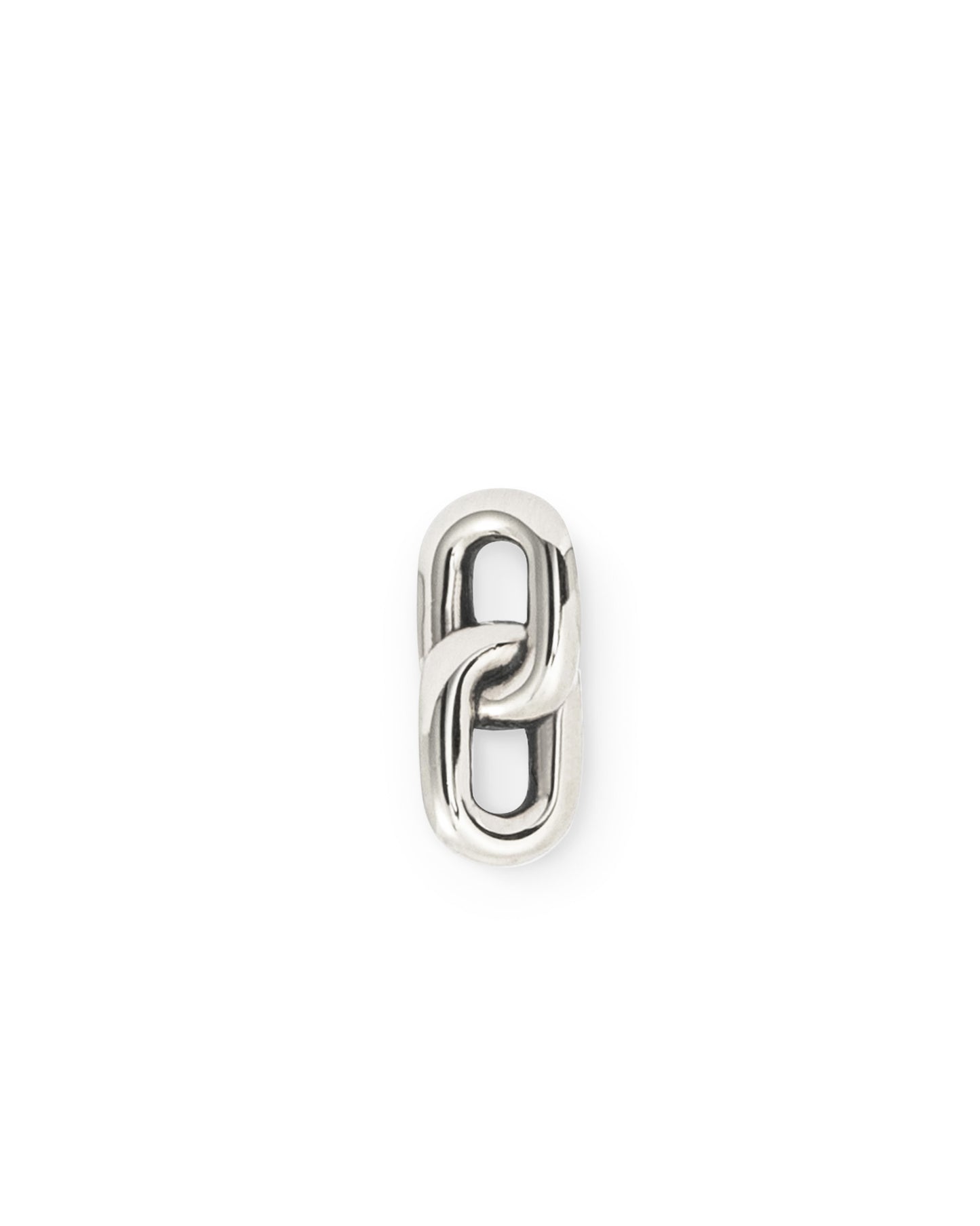 BUDDHA TO BUDDHA STACKING STUD DOUBLE LINK ZILVER SINGLE PIECE