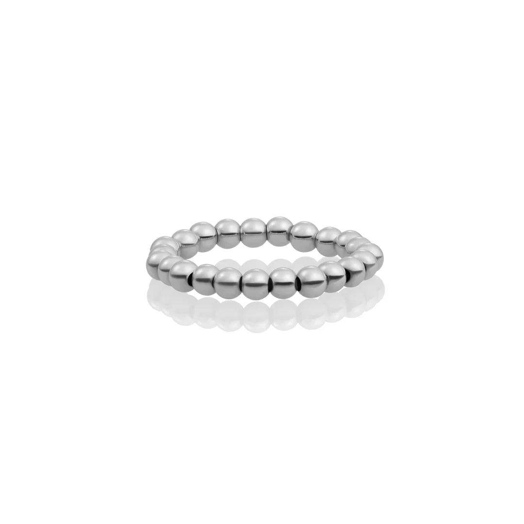 SPARKLING Ring 3mm Beads Silver