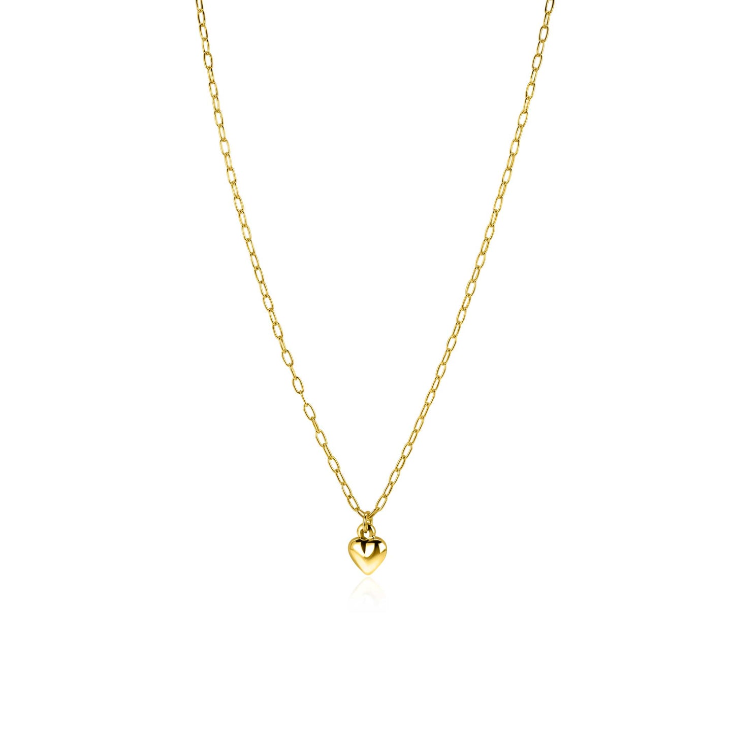 ZINZI ZILVEREN COLLIER MET SCHAKELS MET HART HANGER ZIC2661