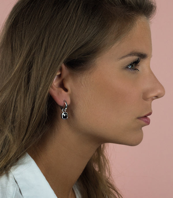 ZINZI CREOOLHANGERS ZILVER VIERKANT ZICH190Z
