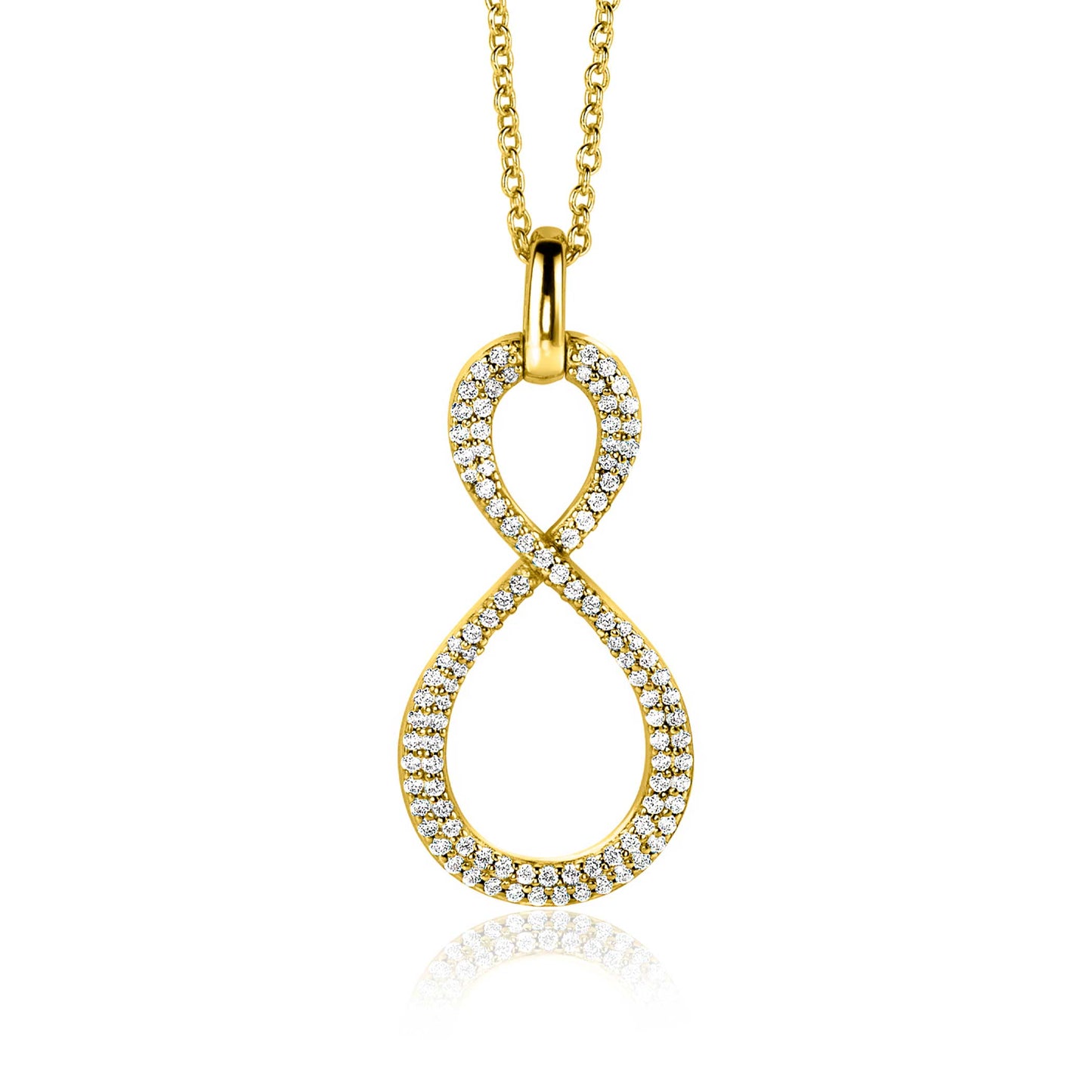 ZINZI HANGER VERGULD INFINITY PAVE ZIRCONIA’S ZIH2570Y