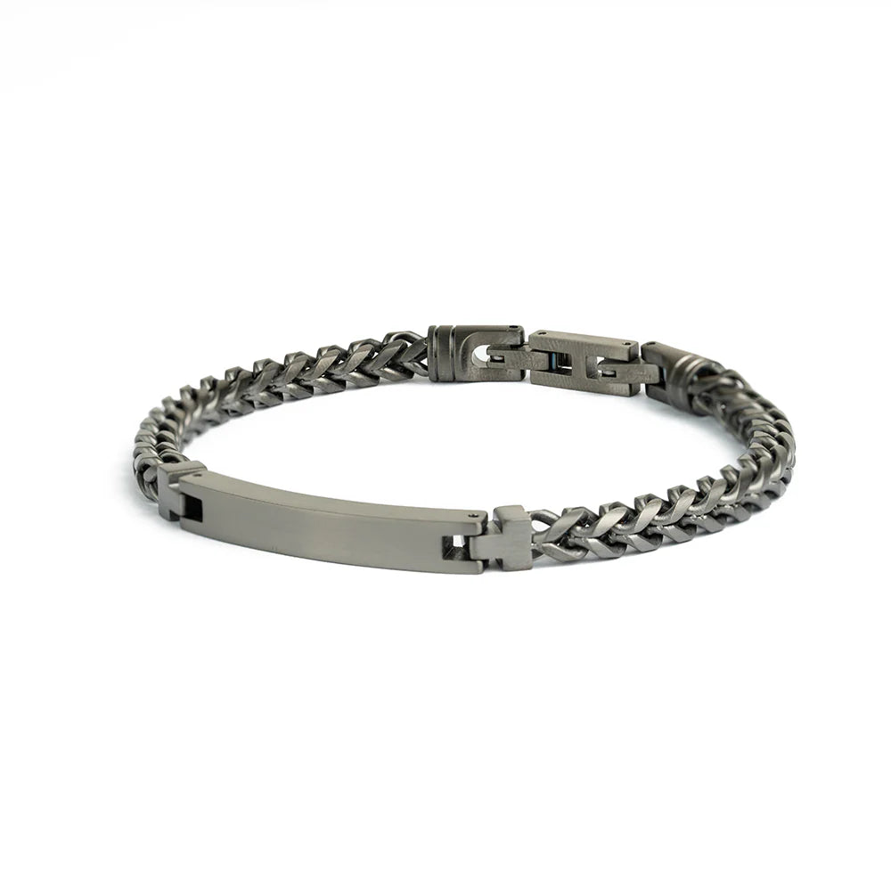 GEMENI OPUS ARMBAND 5MM ROESTVRIJSTAAL ZWART