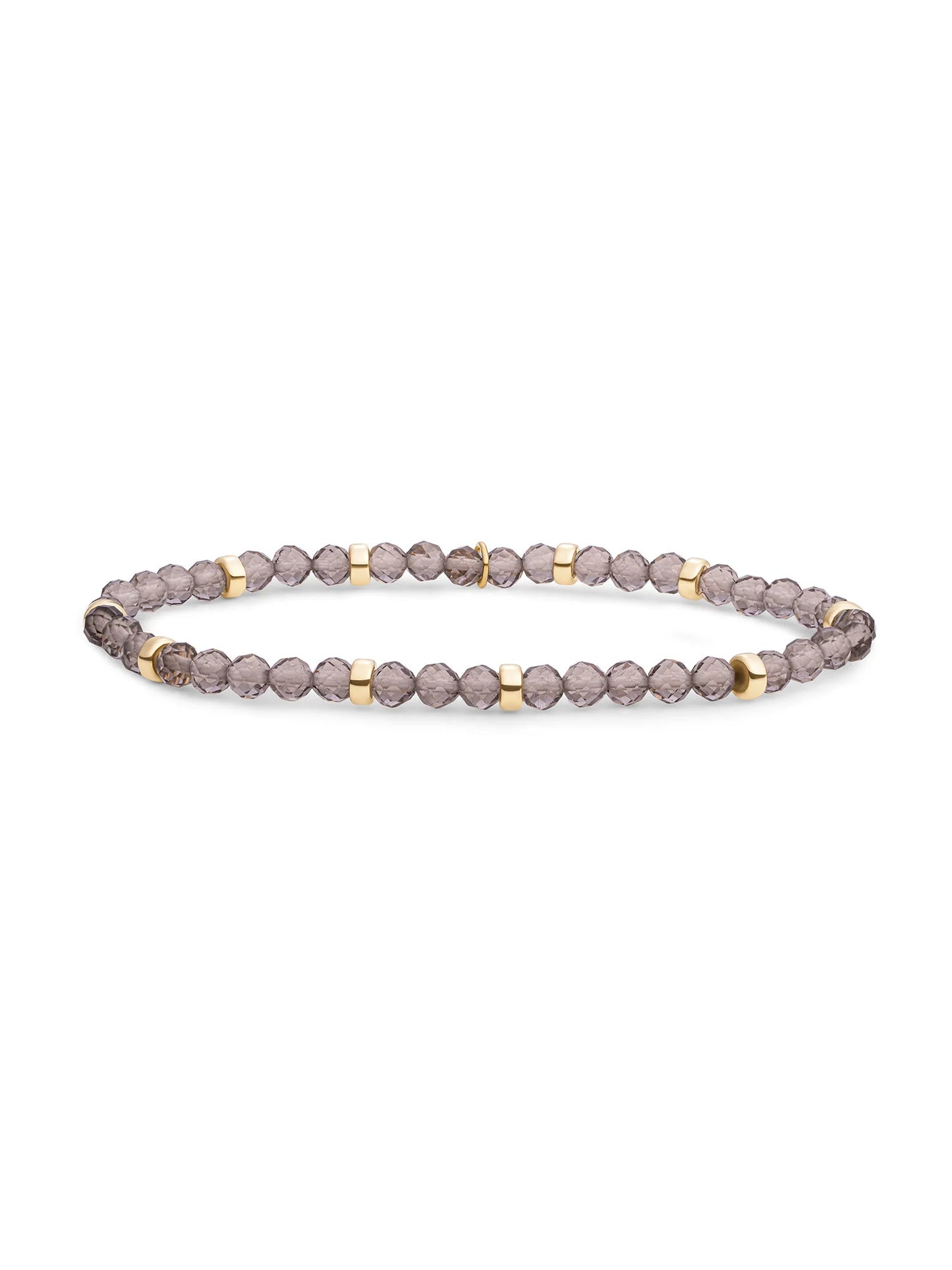 SPARKLING ROUNDEL INTERSTELLAR ARMBAND SMOKY QUARTZ