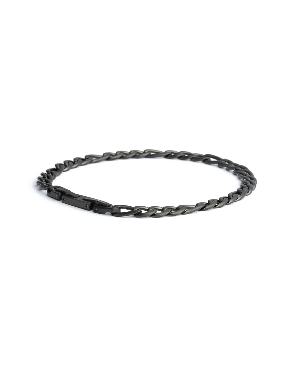 GEMENI FLORTIS FIGARO ARMBAND 5MM MET ZWARTE AFWERKING