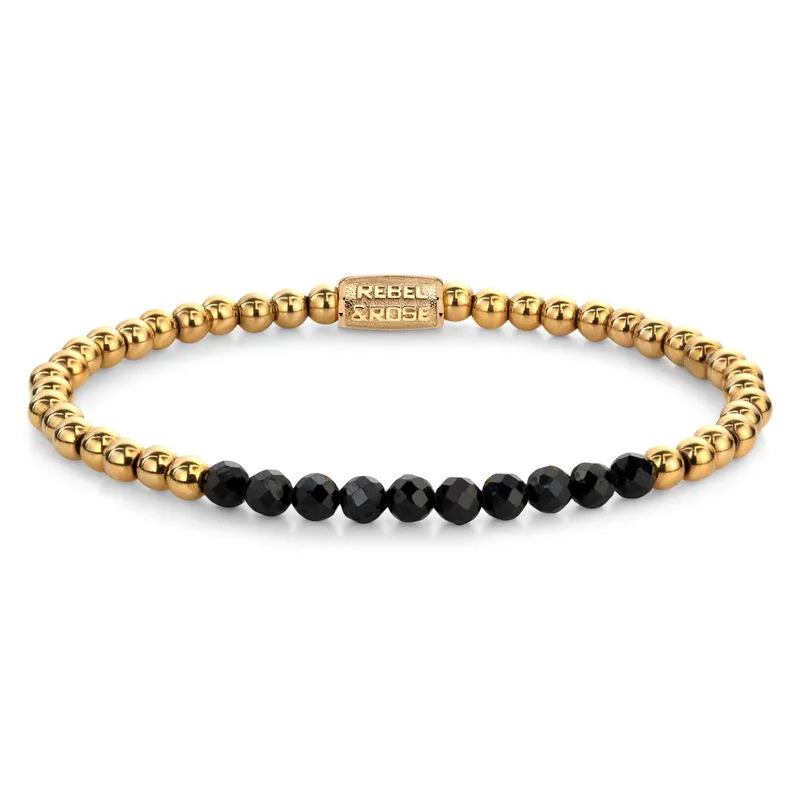 Rebel and Rose Black Glam Rocks Meet Yellow Gold