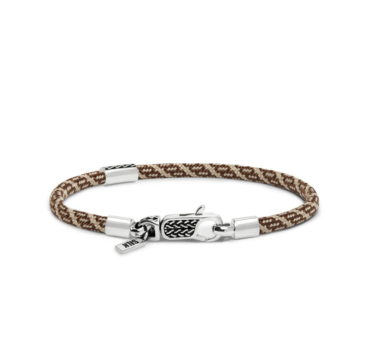 SILK 785TE4 ARMBAND ZILVER & PARACORD