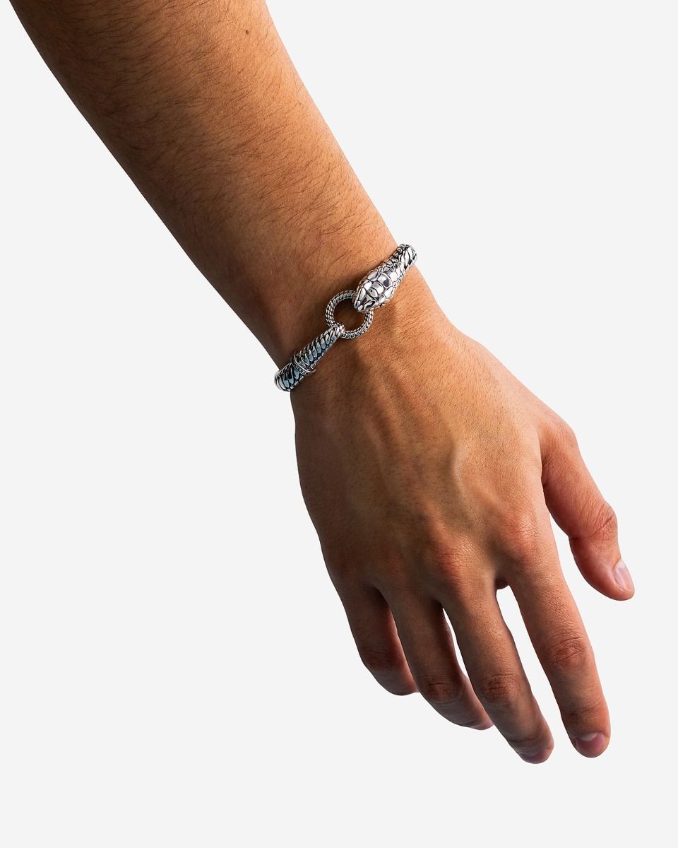 BUDDHA TO BUDDHA ARMBAND BEN XS SLANG ZILVER