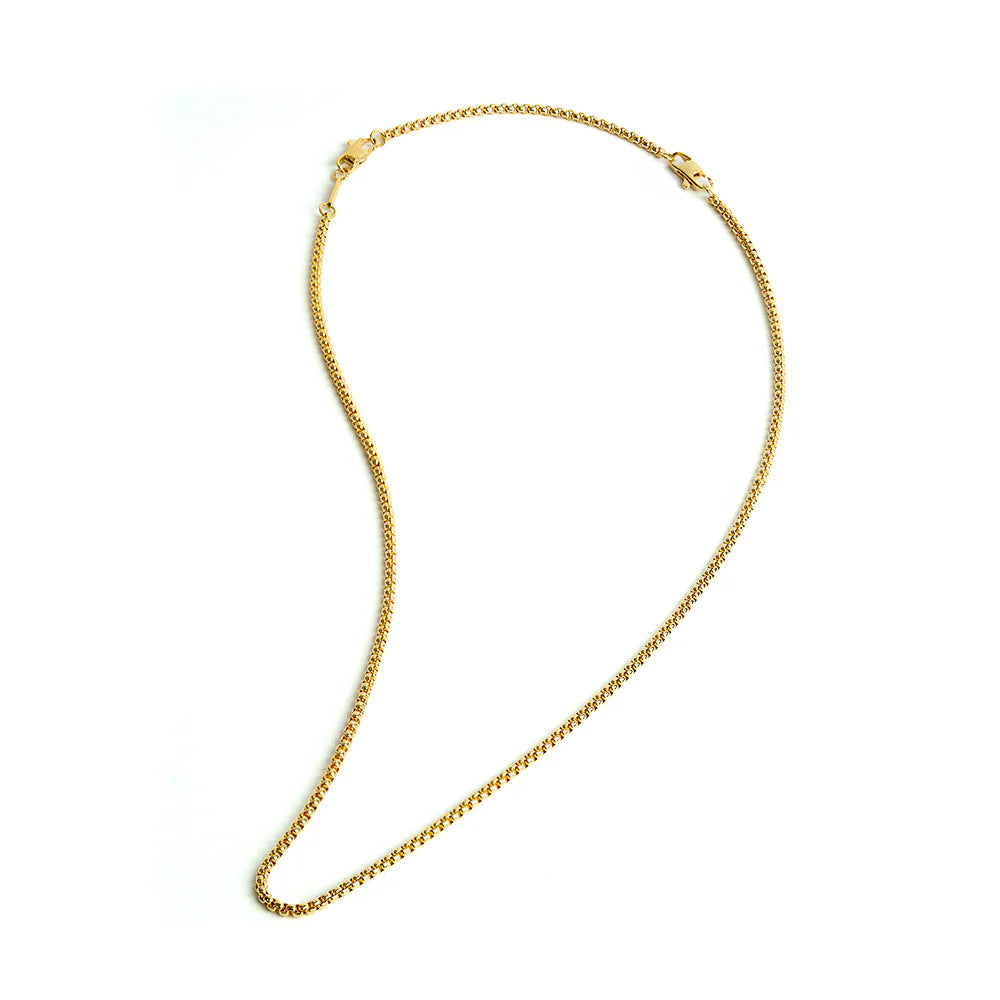 GEMENI VITO BOXEL KETTING 3MM MET GOUDEN AFWERKING