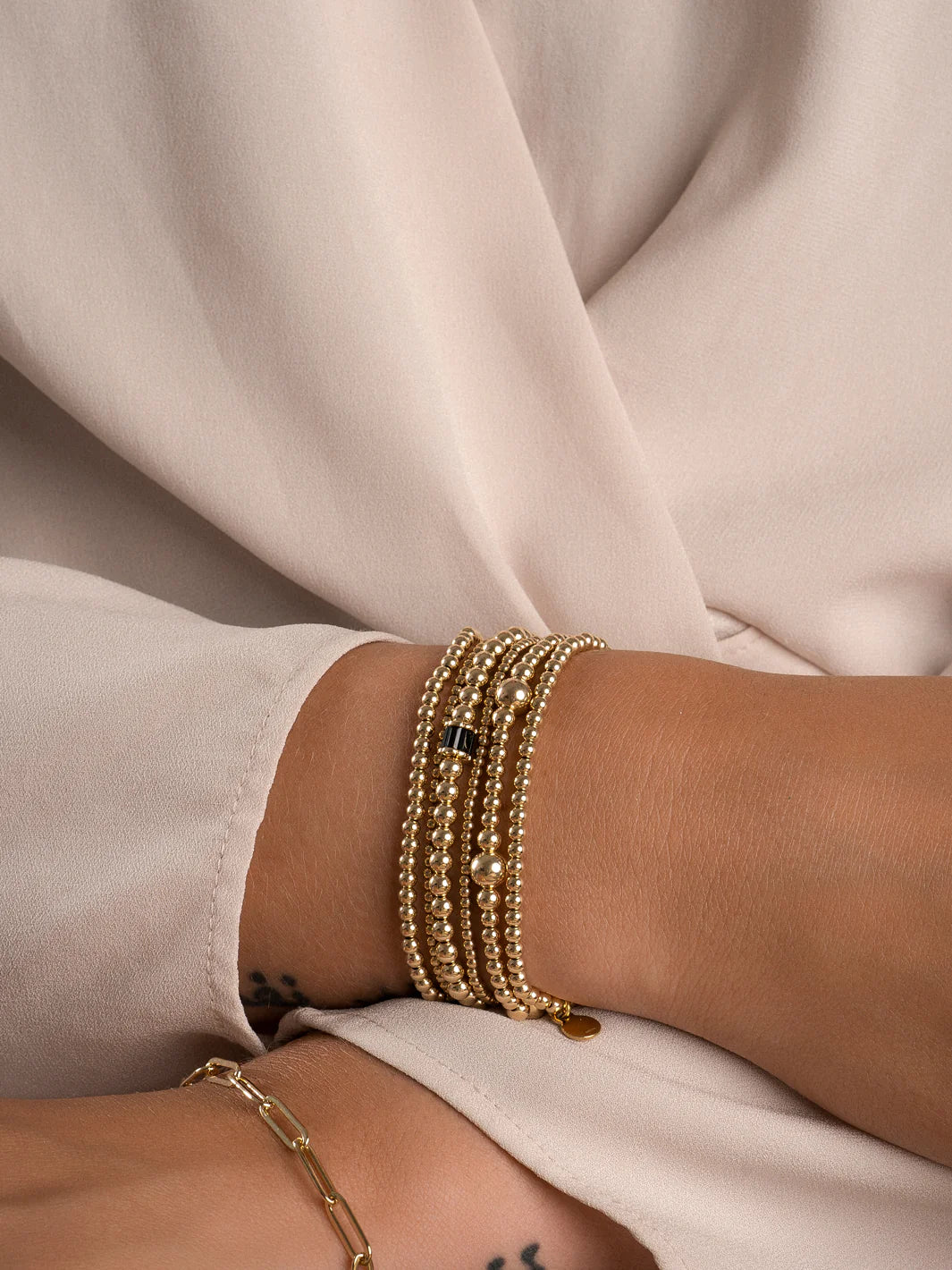 SPARKLING Bracelet Gold Plated Saturn Small 3MM