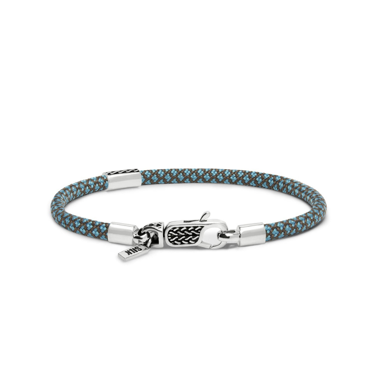 SILK 785AZ4 ARMBAND ZILVER & PARACORD