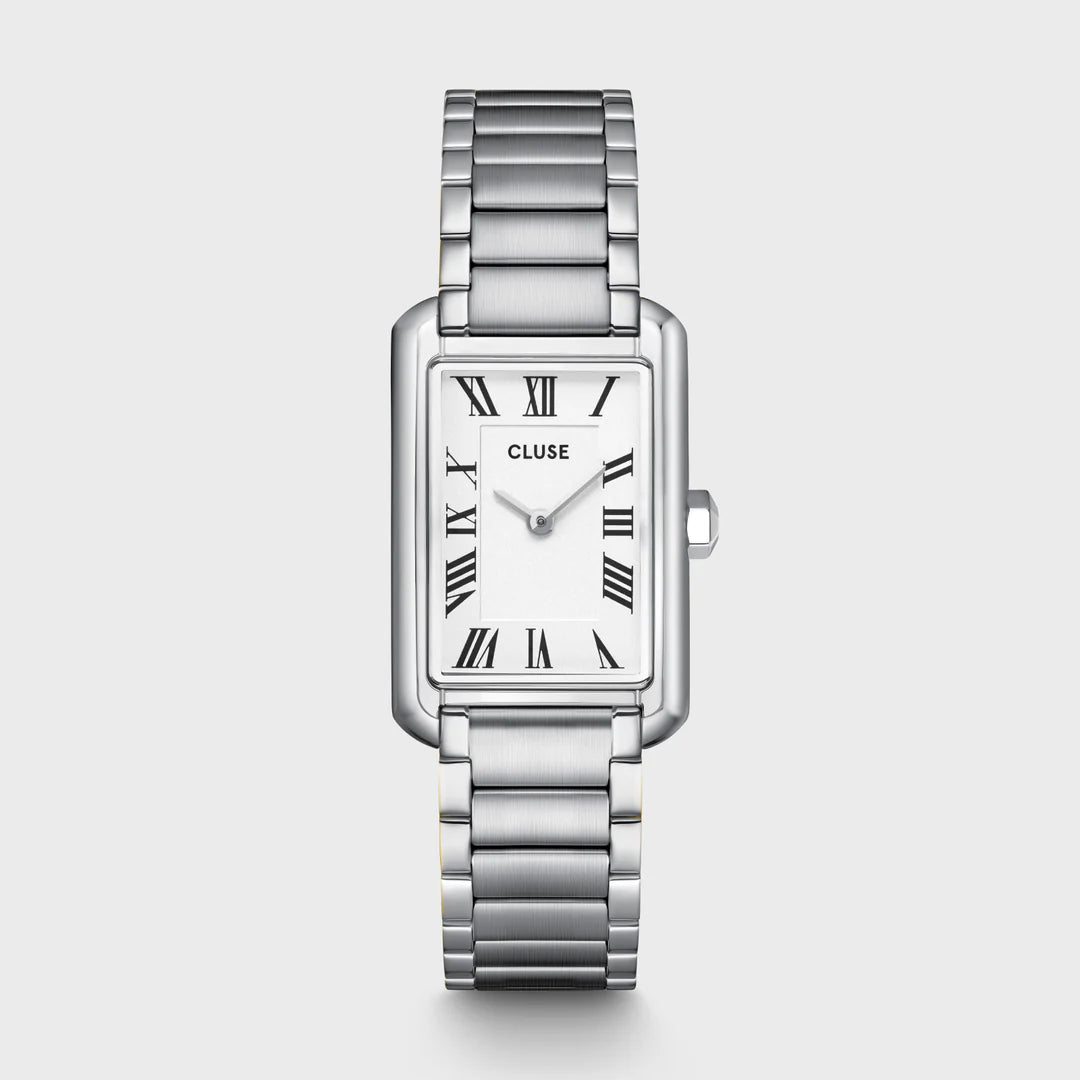 Cluse Belisenna Watch Steel, White, Silver Colour