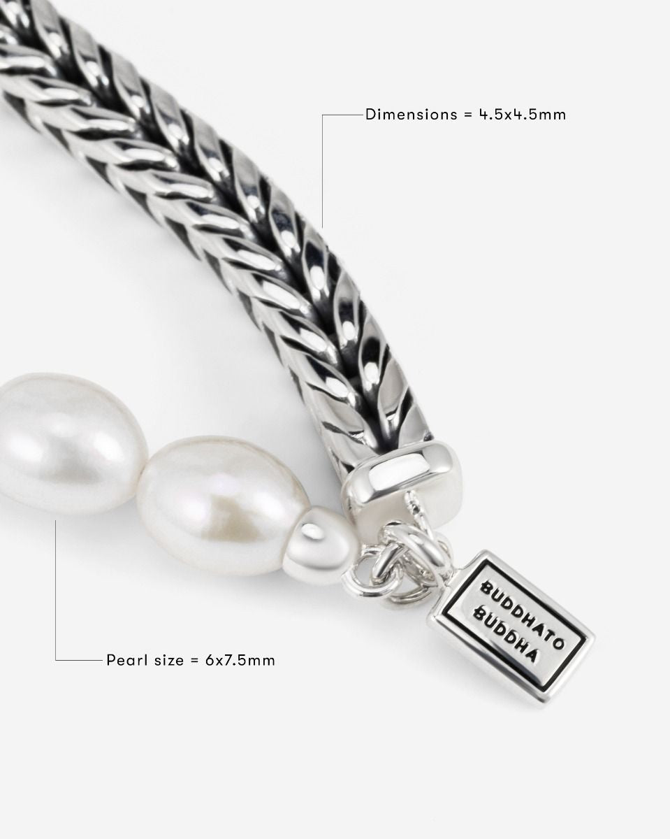 BUDDHA TO BUDDHA BARBARA XS PAREL ARMBAND ZILVER