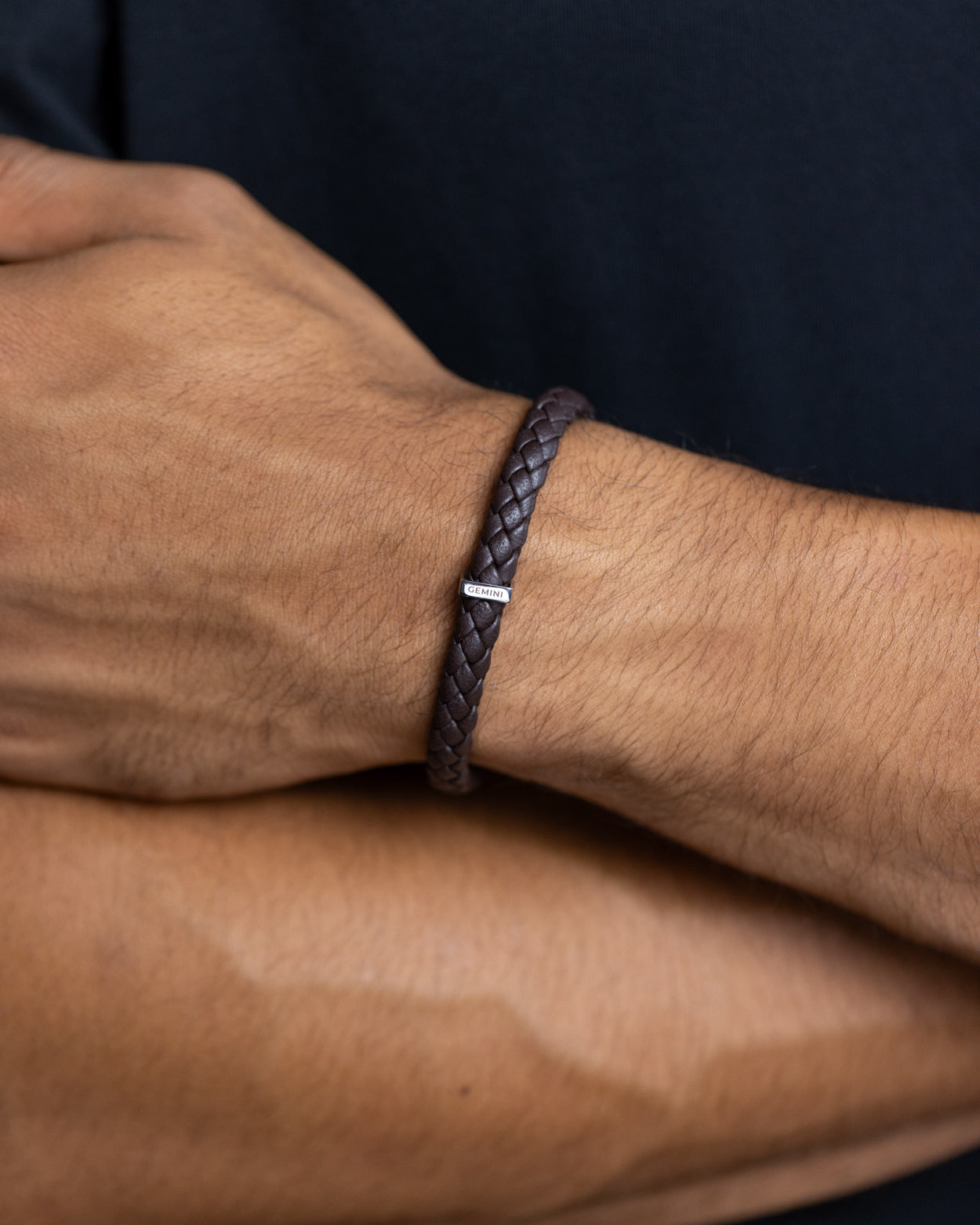 GEMENI UNA ARMBAND NAPPA LEDER BRUIN