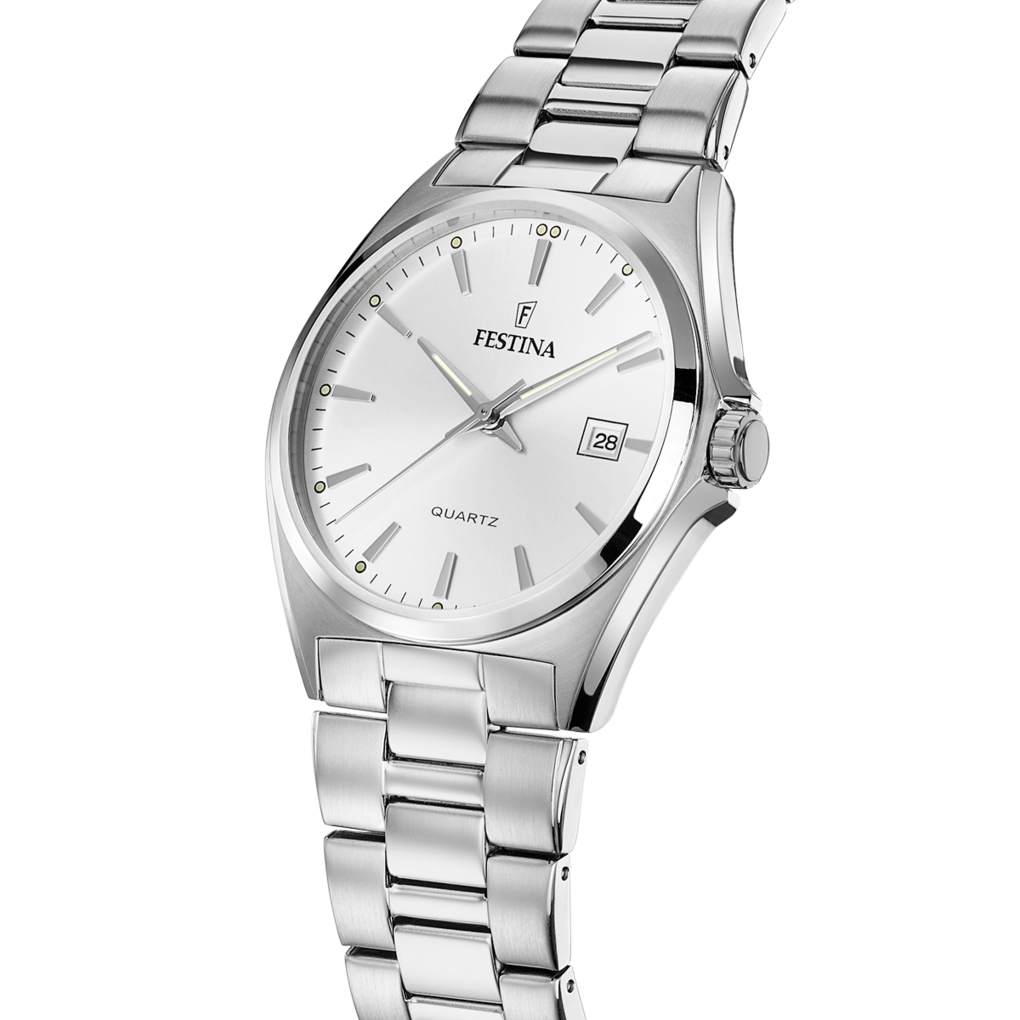 FESTINA CLASSICS HORLOGE F20552/2 WITTE STALEN BAND, HEREN