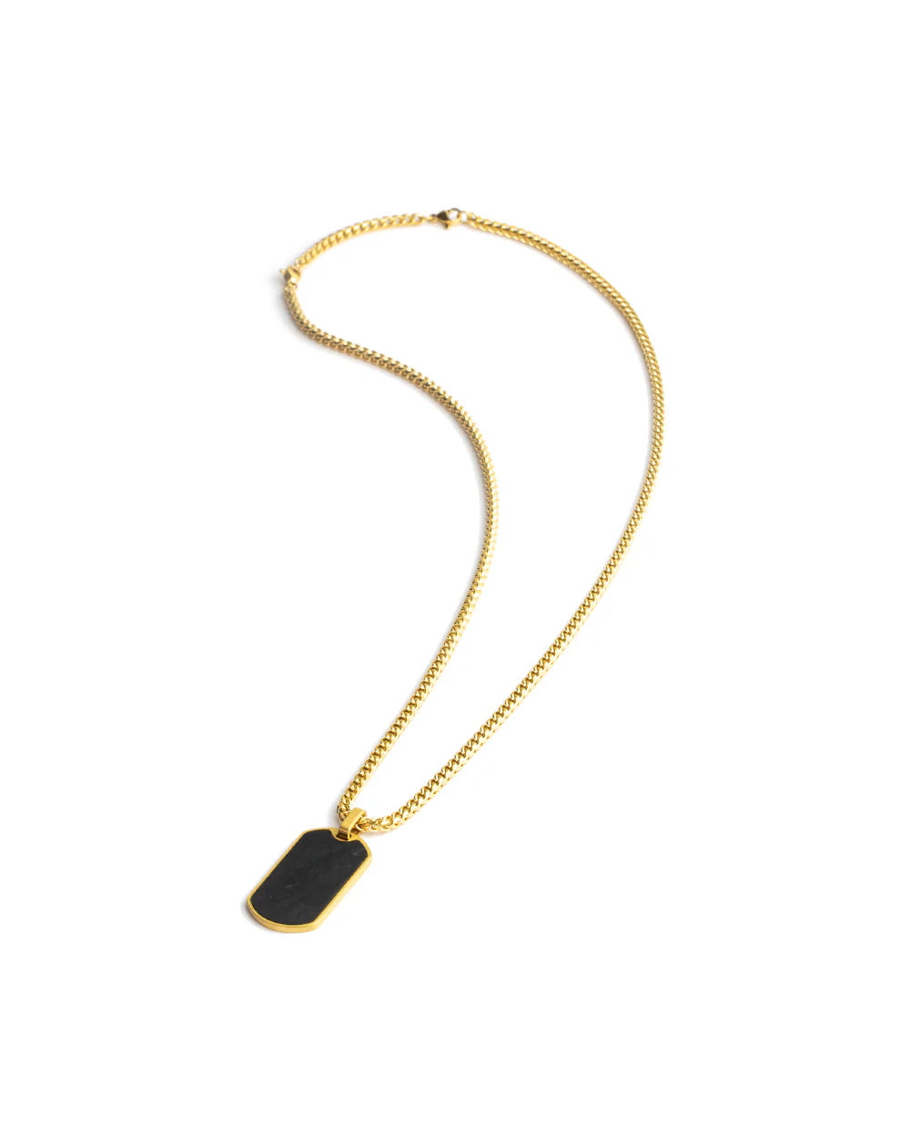 GEMENI GOUDEN KETTING MET CARBON HANGER