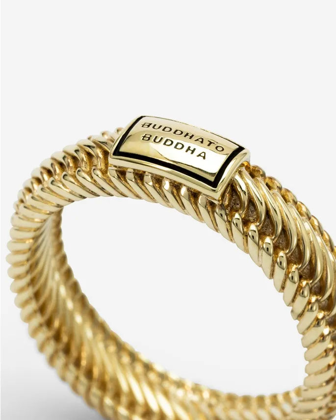 BUDDHA TO BUDDHA EDWIN MINI RING SILVER GOLD PLATED