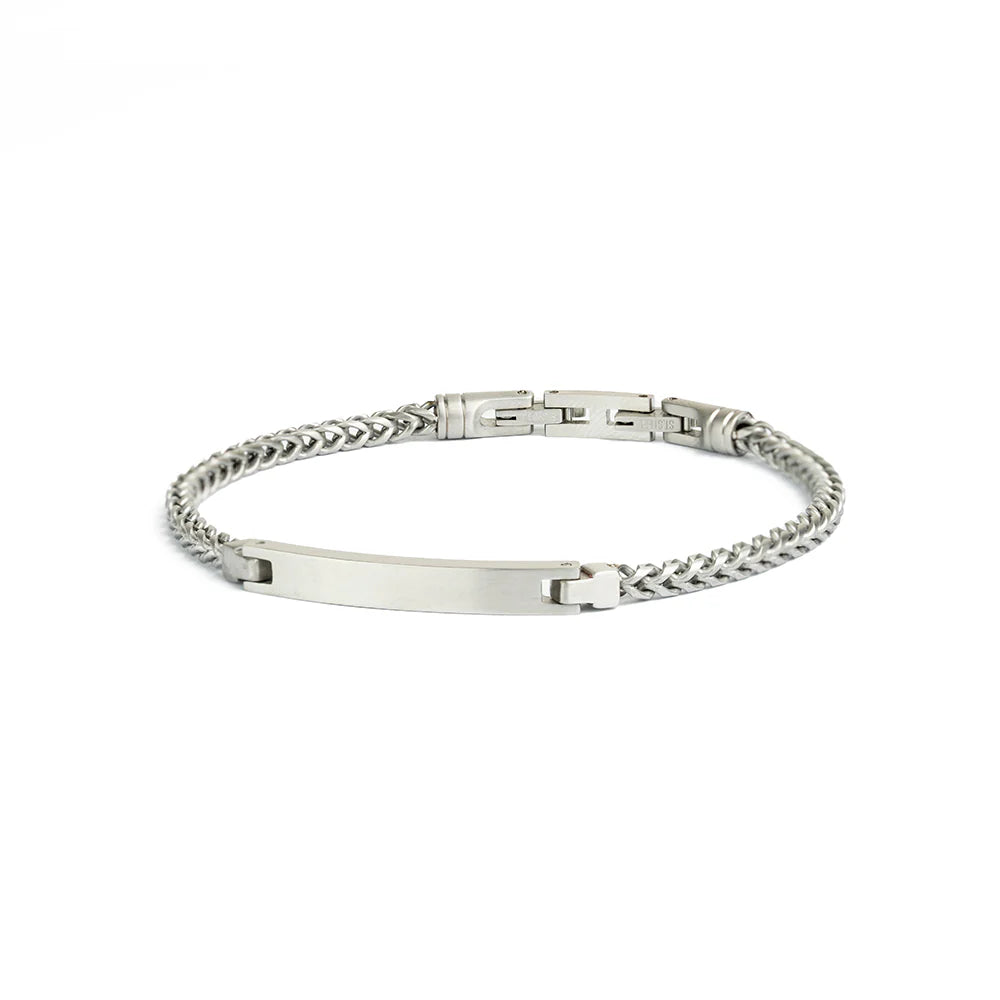GEMENI MEMENTO 3 MM ARMBAND MET ZILVEREN AFWERKING