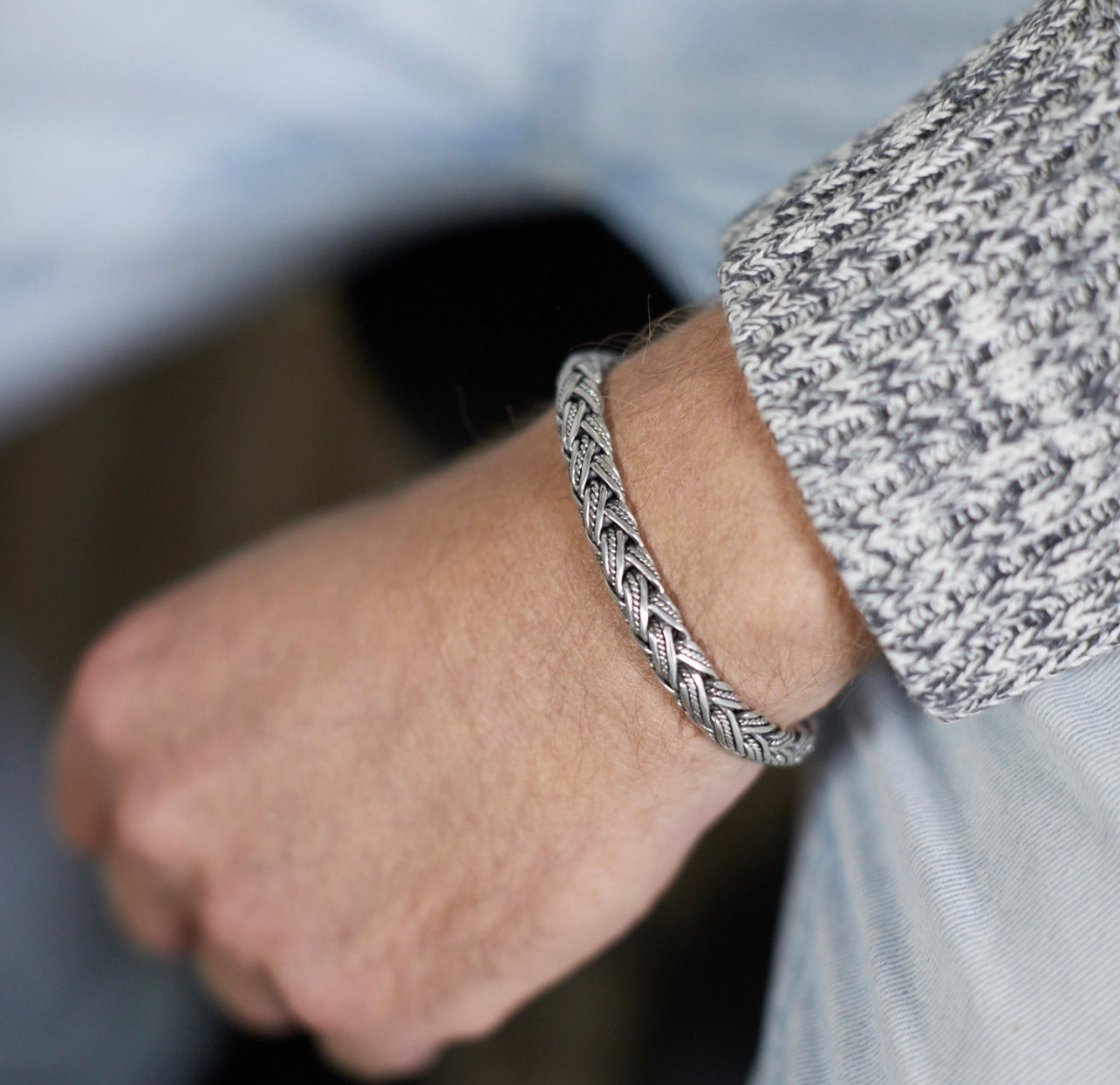 SILK Armband Zilver 197 23CM
