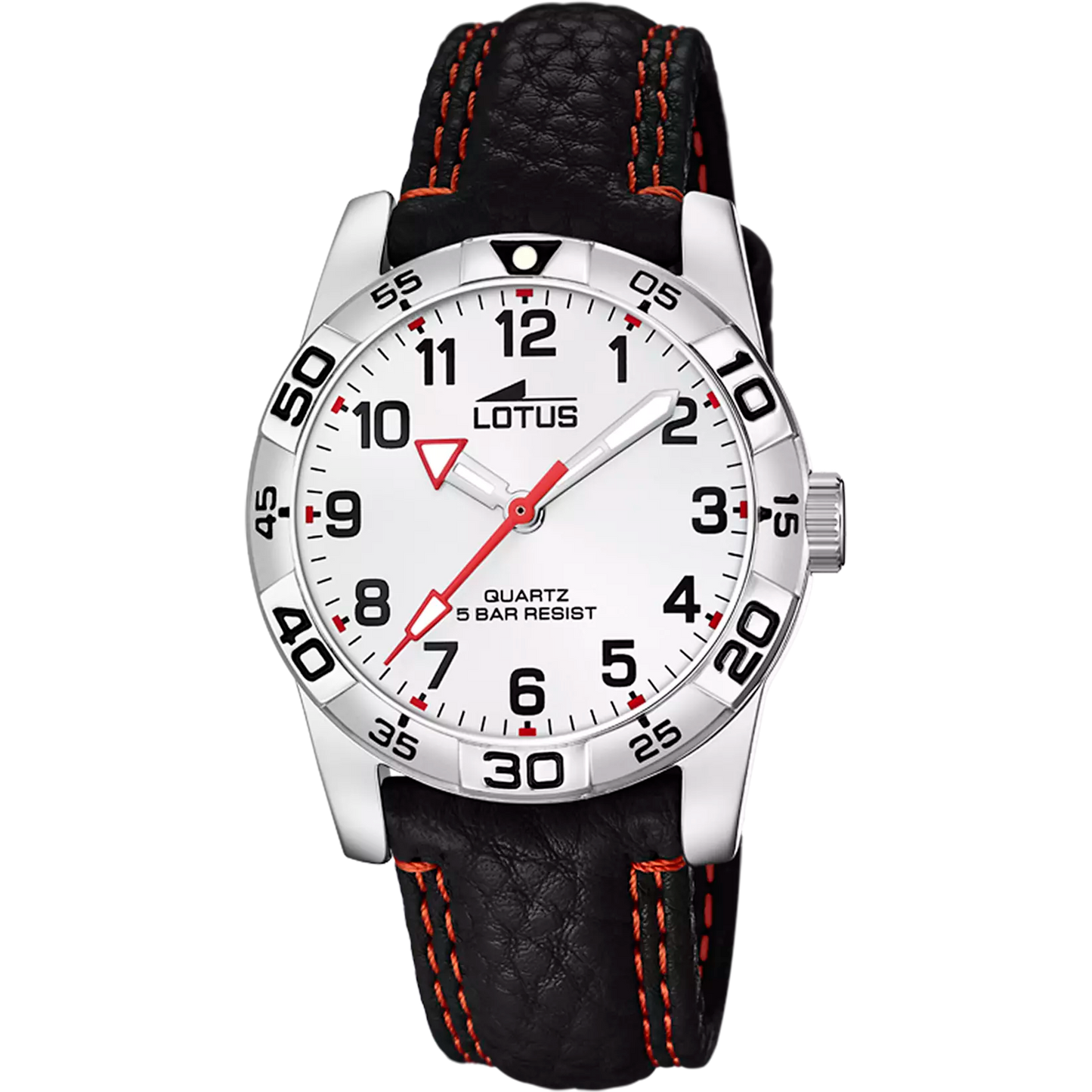 LOTUS KINDERACHTIG ZILVER JUNIOR COLLECTION LEER HORLOGE ARMBAND 18665/1