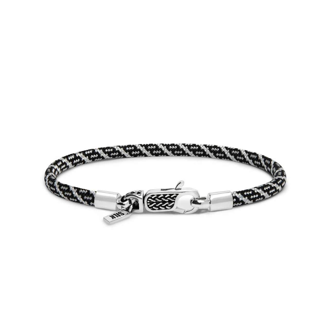 SILK 782AZ5 ARMBAND ZILVER & PARACORD