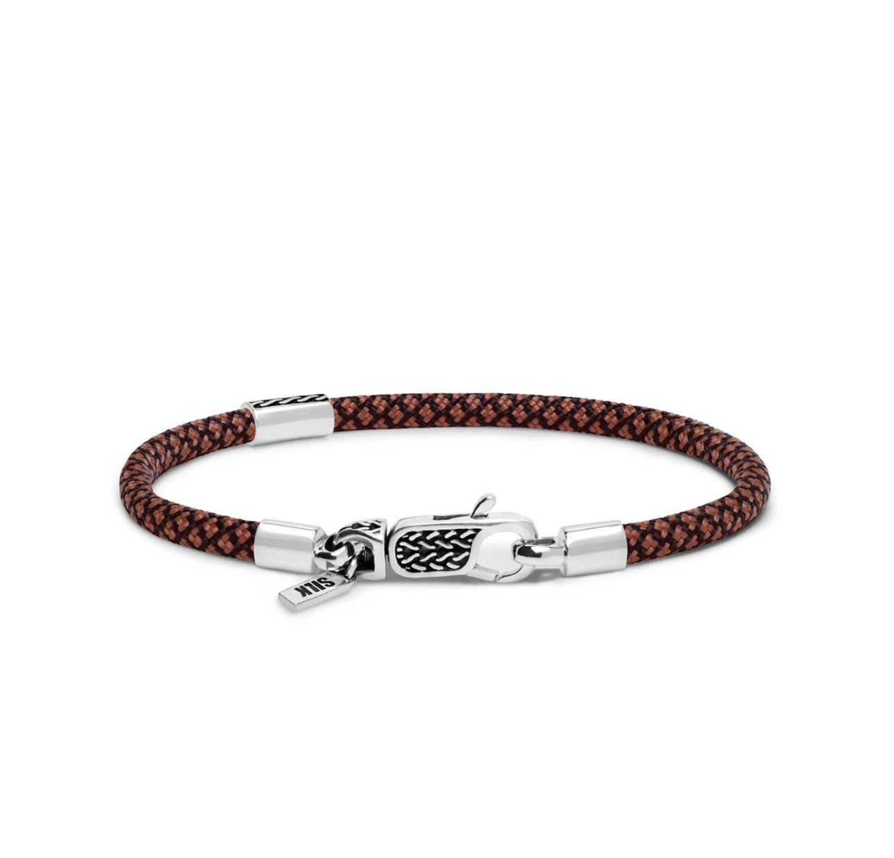 SILK 785TE3 ARMBAND ZILVER & PARACORD