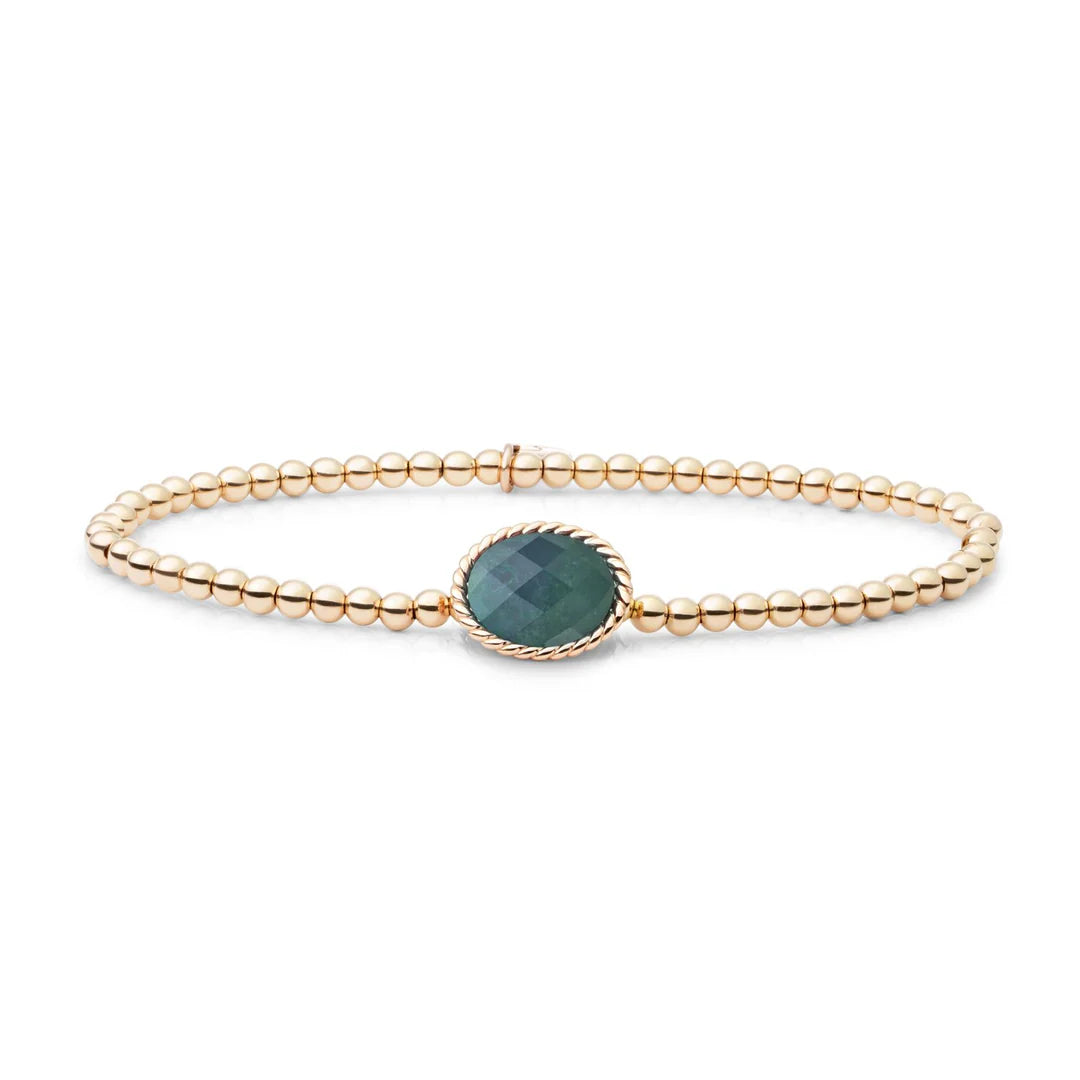 SPARKLING Bracelet Gold Labradorite Twist