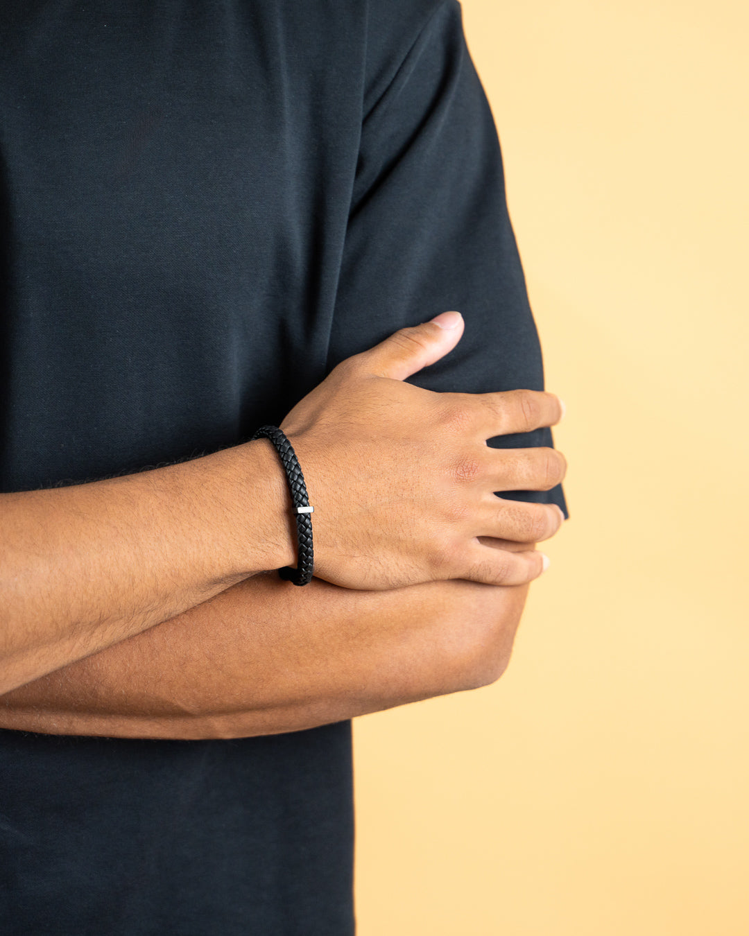 GEMENI UNA ARMBAND NAPPA LEDER ZWART