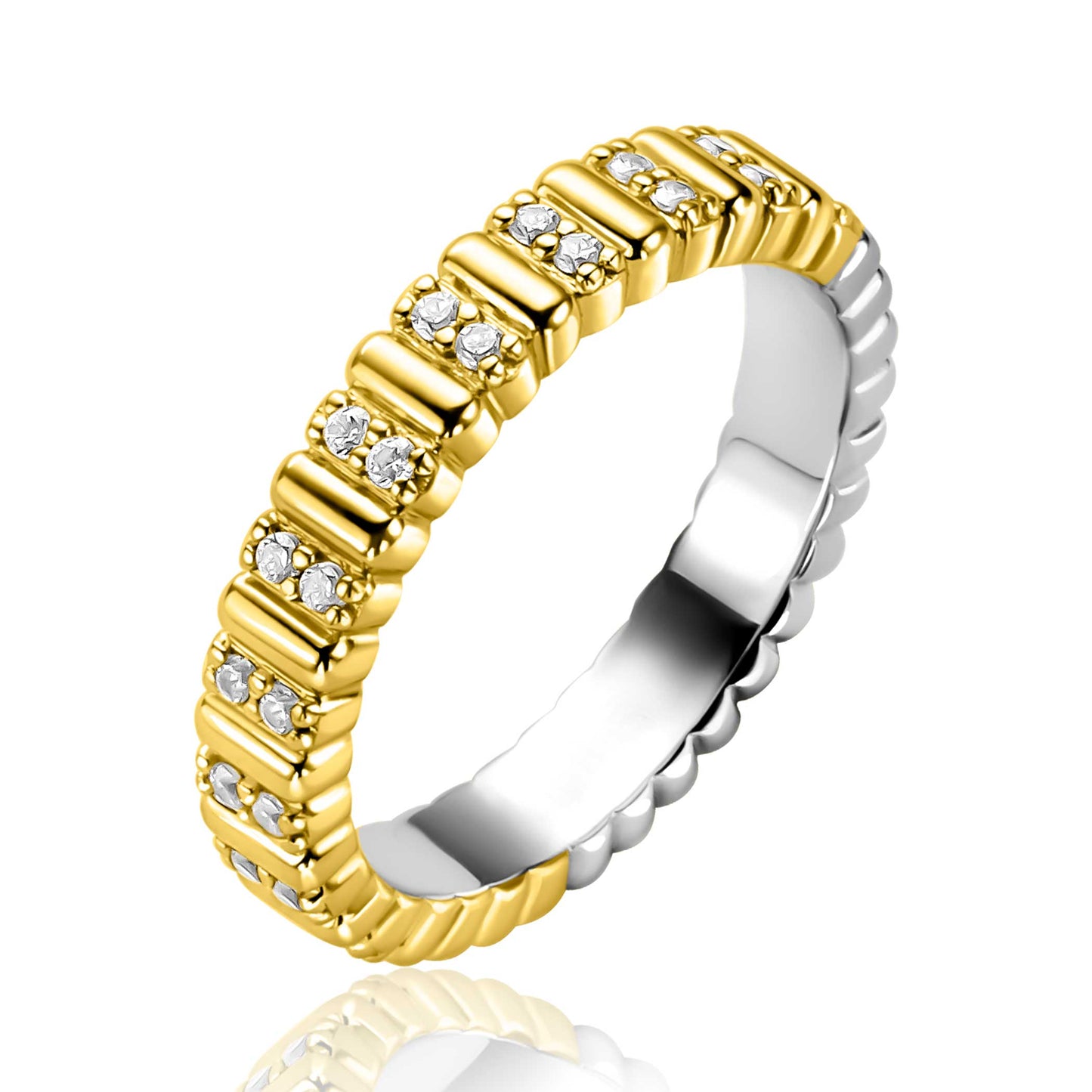 ZINZI ZILVEREN PLATED RING MET ZIRCONIA’S ZIR2686Y