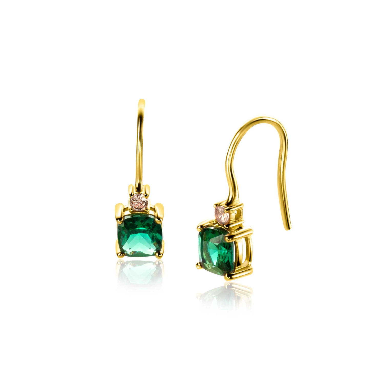 ZINZI OORHANGERS GOUD VERGULD ZIRCONIA ZIO2562H