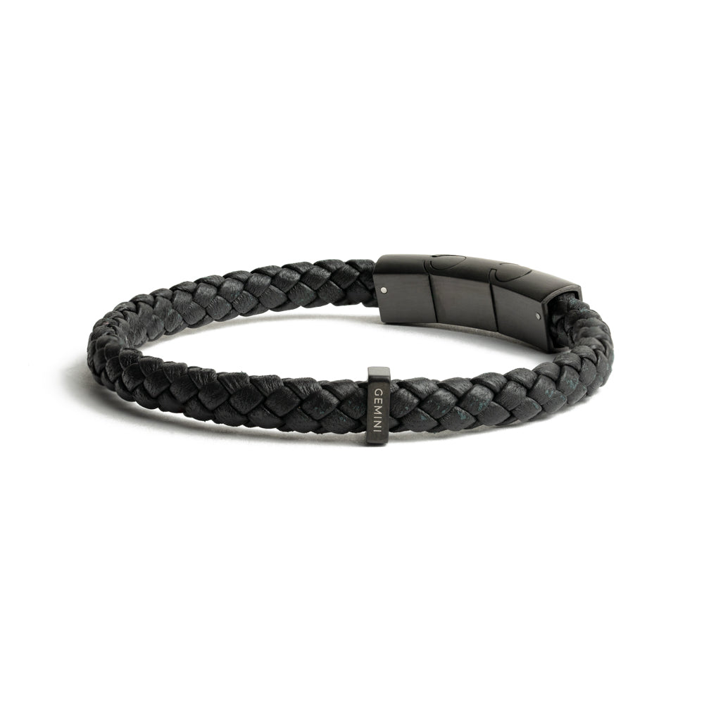 GEMENI UNA ARMBAND NAPPA LEDER ZWART
