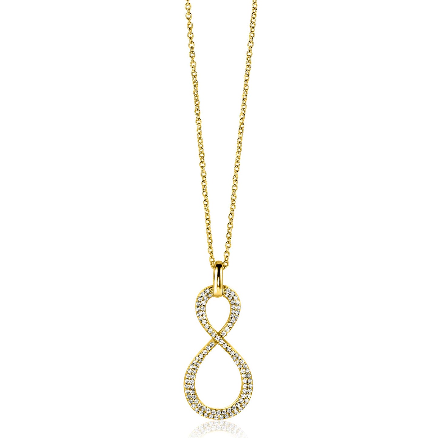 ZINZI HANGER VERGULD INFINITY PAVE ZIRCONIA’S ZIH2570Y