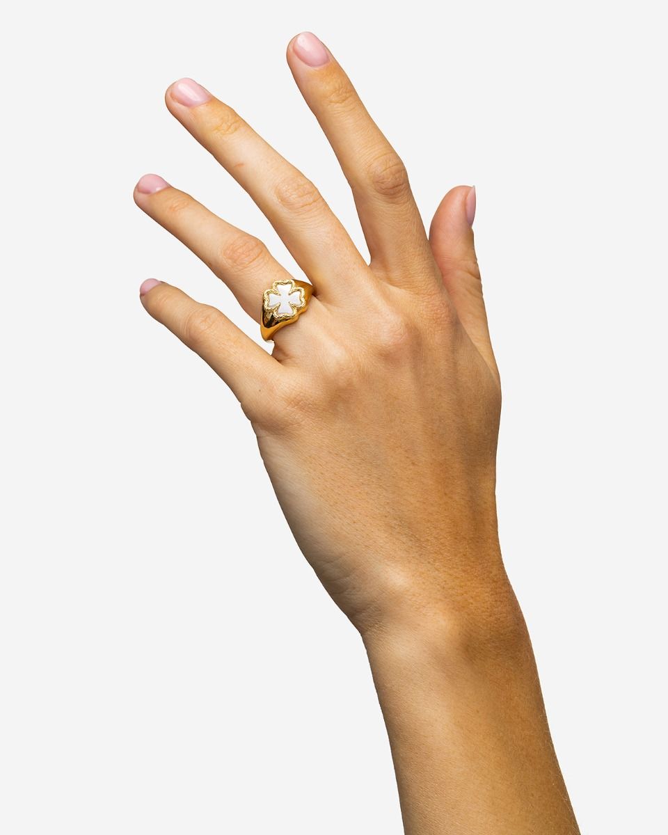 BUDDHA TO BUDDHA KATJA KLAVER ZEGELRING MOTHER OF PEARL VERGULD