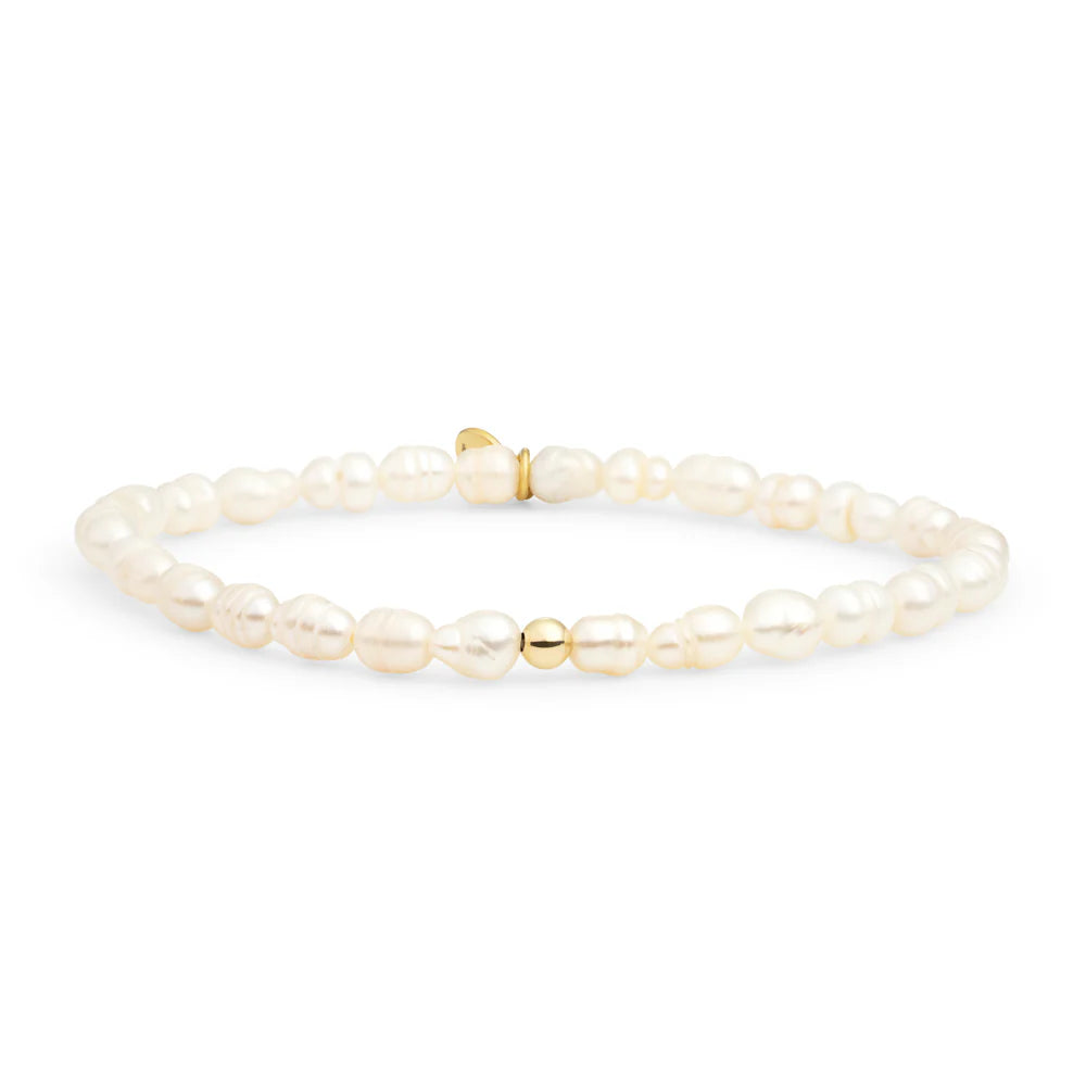 SPARKLING Bracelet Pearl Saturn Small Gold 4MM