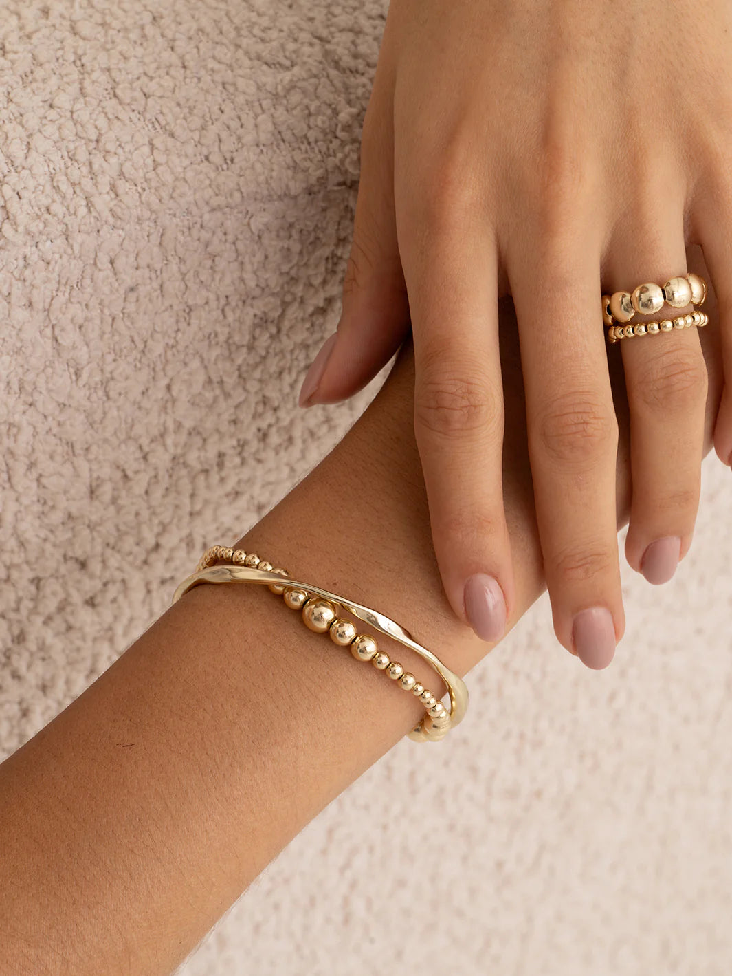 SPARKLING Bracelet Wave Mix Gold