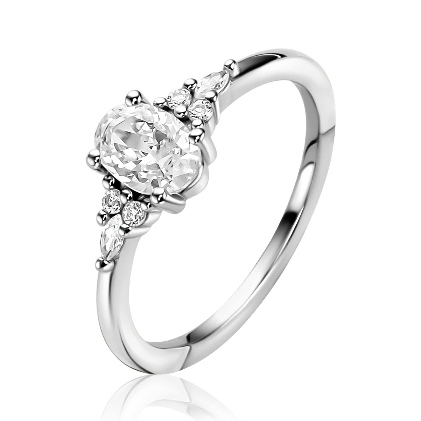 ZINZI ZILVEREN VERLOVINGSRING MET OVALE ZIRCONIA 7MM ZIR2698