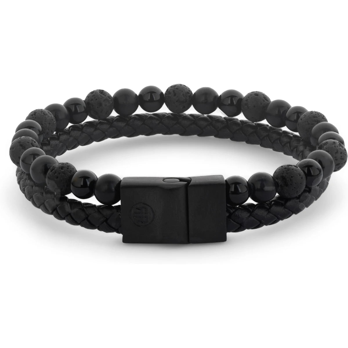 Rebel & Rose Armband Full Metal Combo Black Rocks Storm 12mm